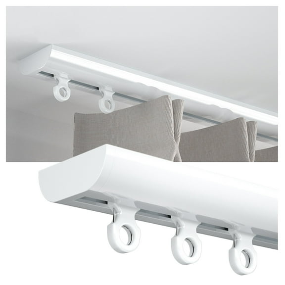 Heavy Duty Curtain Track, Aluminum Ceiling Track for Curtains, Room Divider, Living Room Curtain Track, Ceiling Mount Systems for Office, Bedroom