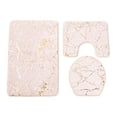 thumbnail image 4 of Juego de alfombras de baño, alfombras absorbentes de agua, felpudo antideslizante, alfombra lavable, Pedestal Beige, 4 of 8