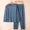 thumbnail image 6 of Sentuca Womens Pajamas Fuzzy Winter Warm Pullover and Pants Fleece Loungewear Soft 2 Piece Sleepwear Sets Blue, 6 of 8