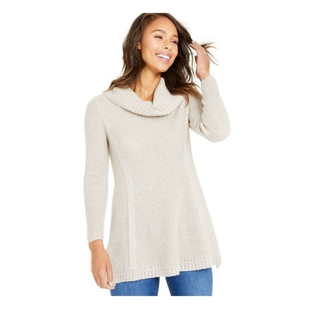 STYLE & COMPANY Womens Beige Long Sleeve Crew Neck Blouse Petites PP