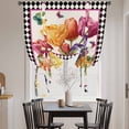 thumbnail image 3 of Spring Tulips Balloon Curtains for Windows, Bedroom Curtains 54 Inch Length, Colorful Flowers Botanical Butterfly Vintage Tie Up Curtains Panels Thermal Insulated Bathroom Curtains Window 42"x54", 3 of 8