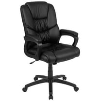 Flash Furniture Fundamentals Big & Tall Swivel LeatherSoft Office and Gaming Chair, Black