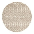 thumbnail image 2 of Unique Loom Moroccan Trellis Shag Collection Area Rug - Meknes (6' 1" Round Light Brown/Ivory), 2 of 6