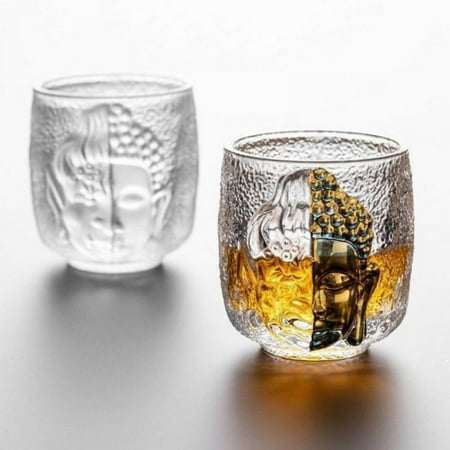 

2PCS Crystal Glass Building Tea Cup Master Cup Zen Cup Liuli Kung Fu Home Tea Cup Tracing Gold Kung Fu Tea Cup Home Water Cup