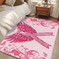 thumbnail image 5 of Pink Ribbon Wings Area Rug 4'x6', Bows Vintage Floral Butterfly Abstract Washable Non-Slip Rugs, Low Pile Large Carpet for Living Room Bedroom Dining Room Kitchen Office Indoor Mat, 5 of 9
