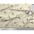 thumbnail image 2 of Soimoi Polyester Crepe Fabric Airplane,Guitar Wire & Notes Musical Instrument Print Fabric by The Yard 52 Inch Wide, 2 of 3