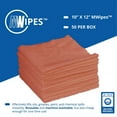 thumbnail image 2 of Microfiber Rags In A Box (50 count) - Mwipes - 10" x 12" Reusable Wipes for Cleaning - Edgeless Terry Towels, Shop Rags, Wash, Dust, Disposable, House, Small Cleaning Cloths (Red), 2 of 7