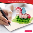 thumbnail image 2 of IOYOUNOW Unicorn Pop up Birthday Card – 6x6 Inches Greetings Card, 3D Popup Card for Kids Special Day - Sparkle and Shine on Any Occasion, Pop-up Art, 2 of 6