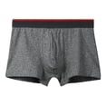 thumbnail image 2 of zeranth Men Underpants Moisture-Wicking Mid-rise Solid Color Cotton Fabric Breathable Comfortable Boxer Briefs with Contrasting Waistband, 2 of 7