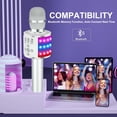 thumbnail image 3 of Intexca Bluetooth Karaoke Microphone, 4-in-1 Wireless Mic with LED Lights for Kids & Adults, 3 of 5