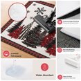 thumbnail image 3 of Merry Christmas Washable Area Rug 4 x 6 ft Black Red Xmas Tree Snowflakes Plaid Border Soft Non‑Slip Rugs Stain Repellent Indoor Mats for Living‑Room, Guest Bedroom, Casual Dining Room, 3 of 9