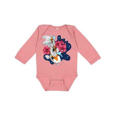 

Inktastic Japanese Koi Fish Pond with Stars Gift Baby Boy or Baby Girl Long Sleeve Bodysuit