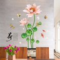 thumbnail image 2 of Un conjunto de pegatinas de pared de flores de loto y peces de poema chino, pegatinas de pared, decoración de pared para sala de estar, dormitorio, cocina y oficina, 2 of 5