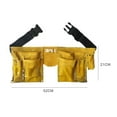 thumbnail image 2 of Waist Pouch Belt Leather Tool Belt Quick Release Buckle Carpenter Construction Work Apron Tool Storage Pouch Belt Hand Tool ,Adjustable, 2 of 5
