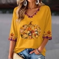 thumbnail image 5 of mgoYE Cute Halloween Shirts for Women Fall T Shirt Funny Halloween Thanksgiving Graphic Tee Casual Family Halloween Tops Womens Shirts, 5 of 7