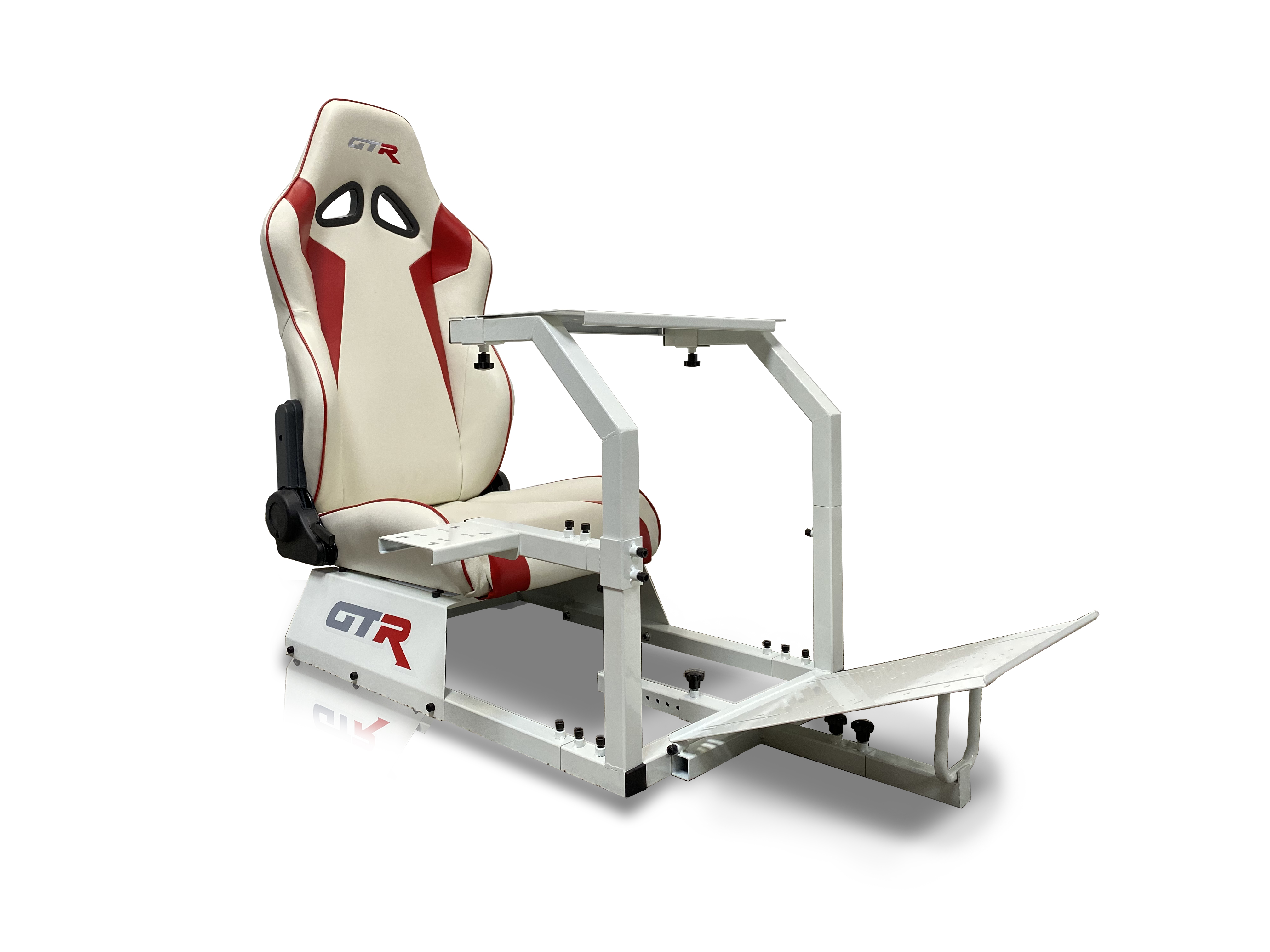 GTR Racing Simulator GTAWHTS105LWHTRD GTA 2017 Model White Frame with