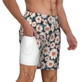thumbnail image 3 of Balery Daisies Flowers Mens Swim Trunks Swim Shorts for Men Quick Dry Inseam Beach Shorts with Compression Liner Pocket-XX-Large, 3 of 9