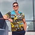 thumbnail image 4 of Fotbe Different Construction Site Vehicles Camiseta Polo de Golf para Hombre con Estampado – Camisa Deportiva Transpirable con Cuello Abotonado-Medium, 4 of 6