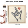 thumbnail image 3 of Fiudx Ofertas de la semana Decoración del hogarEl letrero de madera con el texto "Yo y tú" en lenguaje de señas, 3 of 7