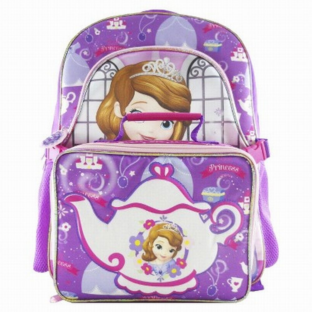 sofia the first backpack and lunchbox