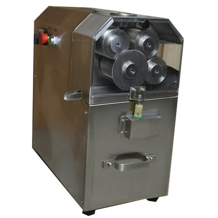 Sweet Home Electric INTBUYING Stainless Steel Four Rolls Electric Sugar Cane Ginger Sweet Sorghum Masticating Sugar cane Juicer machine Press 110V ()