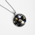 thumbnail image 4 of Bear Glass Circular Pendant Necklace - Elegant Jewelry for Women, 4 of 5