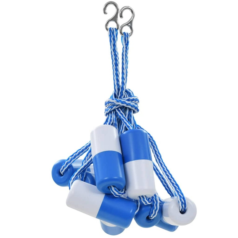 Dcenta Swimming Pool Safety Divider Rope with ABS Plastic Floats and Hooks 19.6 ft Length Pool Safety Accessories, Size: One size, Blue