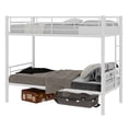 thumbnail image 1 of white convertible Twin Bunk Bed for Dormitory No Box Spring Needed for small room, 1 of 17