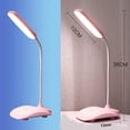 thumbnail image 4 of LED Desk Lamp Touch Control Three Level Color Temperature Stepless Dimming USB Charging Table Lamp Pink, 4 of 5