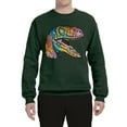 thumbnail image 3 of Dean Russo Raptor Animal Lover Unisex Crewneck Graphic Sweatshirt, Forest Green, X-Large, 3 of 6