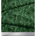 thumbnail image 3 of Soimoi Green Cotton Jersey Fabric Laurel Leaves Printed Fabric 1 Yard 58 Inch Wide, 3 of 3