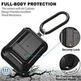 thumbnail image 2 of Airpods Pro Case Cover for Men Lock with Cleaner kit,Military Armor Series Full-Body AirPod Pro Case with Keychain Cool Air Pod Pro Shockproof Protective Case for AirPods Pro 2019,Black, 2 of 7