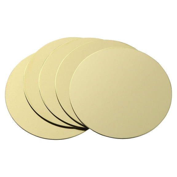 FELTECHELECTR 10 Golden Iron Round Adhesive Metal Plate for Phone Car Mount 4.00X4.00X0.10CM
