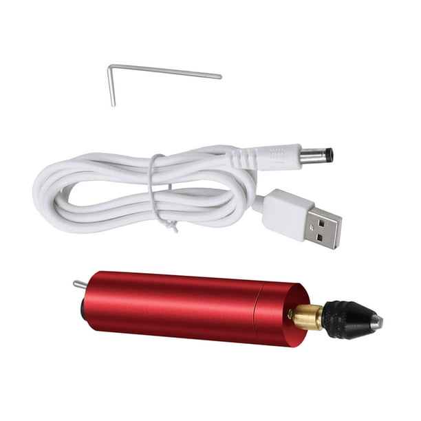 Herramienta rotativa eléctrica inalámbrica, de herramientas de grabado con carga USB, bolígrafo de grabado, juego de amoladora, para fresado, Clip negro