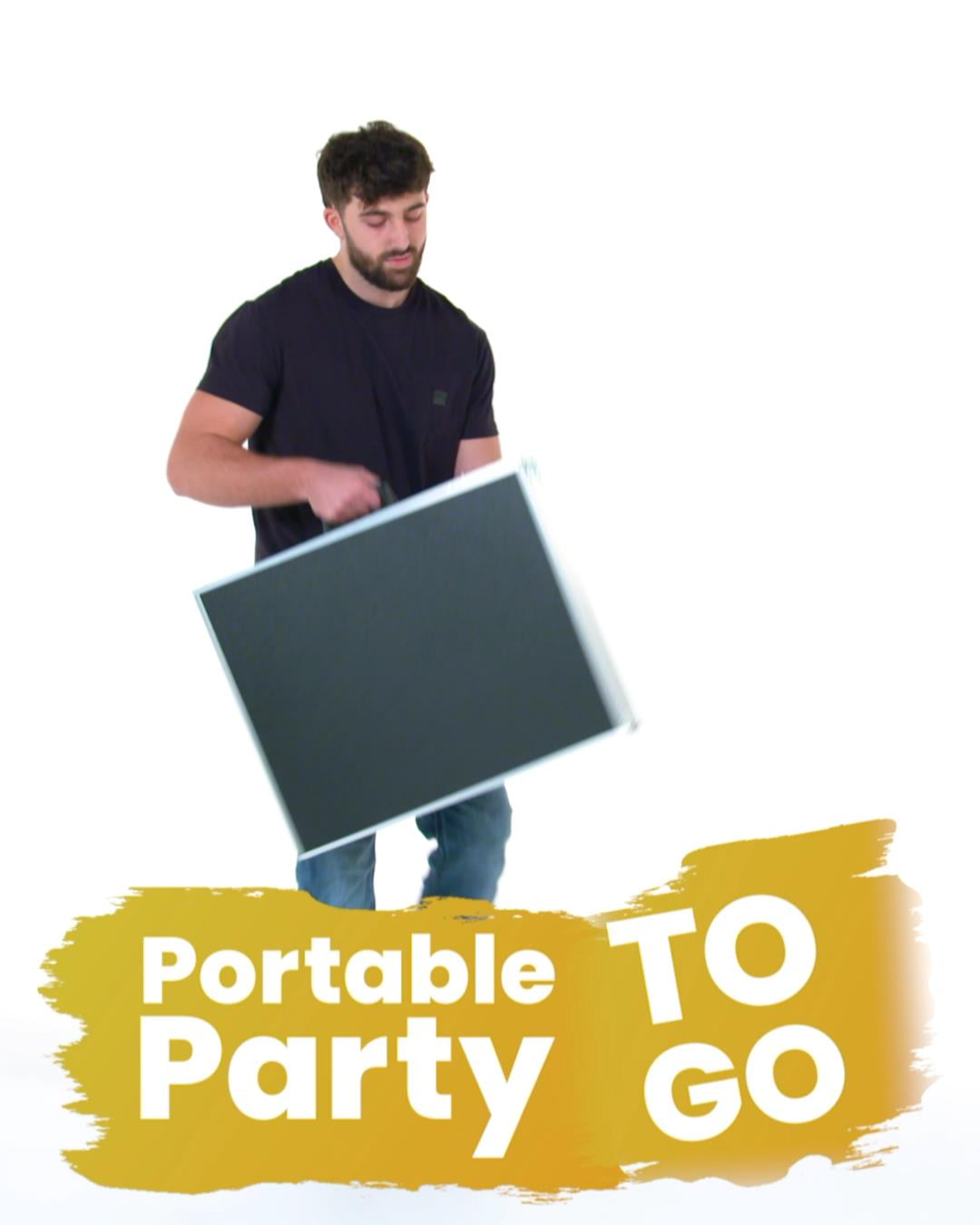 8-Foot Professional Beer Pong Table With Optional Cup Holes, LED Lights, Dry Erase Surface & Party Pong Graphics - Choose Your Table Model