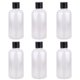 thumbnail image 1 of Botella de plástico transparente de 250 ml, 6 unidades, para cosméticos, portátil, vacía, para almacenar loción, con tapa negra, para viajes en casa., 1 of 7