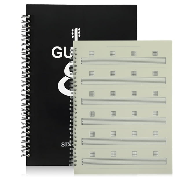 GOOHOCHY Cuaderno de partituras musicales para guitarrista, cuaderno de acordes de guitarra escrito a mano, regalo