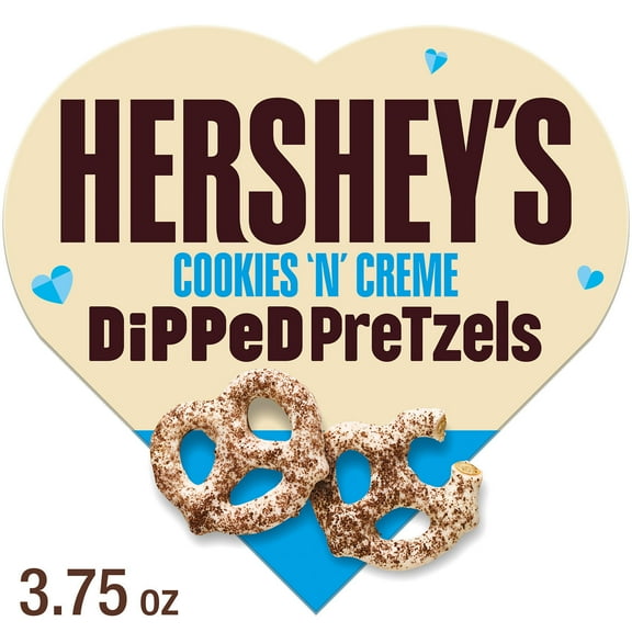 Hershey's Cookies 'n' Creme, Valentine's Dipped Pretzels Gift Box, 3.75 oz