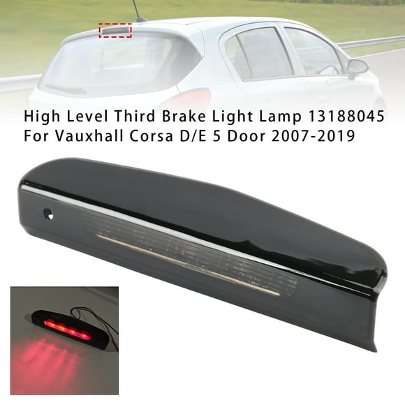 Tercera luz de freno de alto nivel 13188045 para Vauxhall Corsa D/E de 5 puertas (2007-2019)