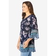 thumbnail image 3 of Woman Within Plus Size Embellished Pleated Blouse, 3 of 6