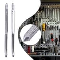 thumbnail image 4 of 2Pc Hss Standard Metric Thread Thread Tap Set-M16 Screw Tap Drill Bit Kit Silver Straight Flute Plug Tap Hand Tools Accessory M3, 4 of 9