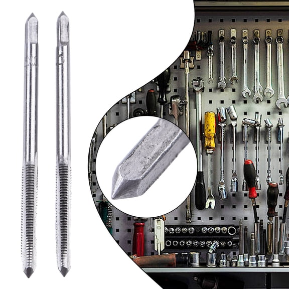 2Pcs for M3- Hss Screw Tap Drill Bit Set Straight Flute Plug Tap Hand Tools M3