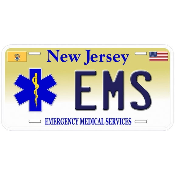 New Jersey EMS Novelty Car Auto License Plate