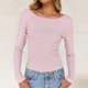thumbnail image 5 of TaTaai Womens Casual Striped Long Sleeve Crew Neck Pullover Top Soft Breathable Print Fabric Basic Fashion Blouse Comfortable Daily Wear Shirt For All Season Gift, 5 of 8