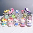 thumbnail image 3 of ZY2470C nuevo estilo clásico Anime dibujos animados Sanrio Hello kitty llaveros 3D regalo para adolescentes mochila ornamento muñeca colgante llavero, 3 of 4