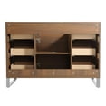 thumbnail image 4 of Fine Fixtures Opulence Collection 48 in. W x 20 in. D x 33 in. H Bathroom Vanity in Walnut Ebony with White Ceramic Sink - Chrome hardware, 4 of 7