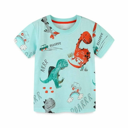 

Summer Savings Clearance! Edvintorg 2-8Y Cartoon Print Baby Boys T Shirt For Summer Infant Boy T-Shirts Short Sleeves Kids Clothes Toddler Cotton Tops