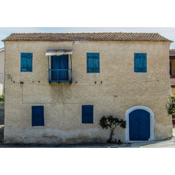 Traditional Cyprus Architecture Troulli Old House12 Inch BY 18 Inch