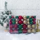 thumbnail image 5 of Juego de 100 bolas navideñas de 3, 4 y 6 cm en caja de PVC, brillantes, de color rosa mate, con bola colgante hueca para decoración de árbol de Navidad, 5 of 5