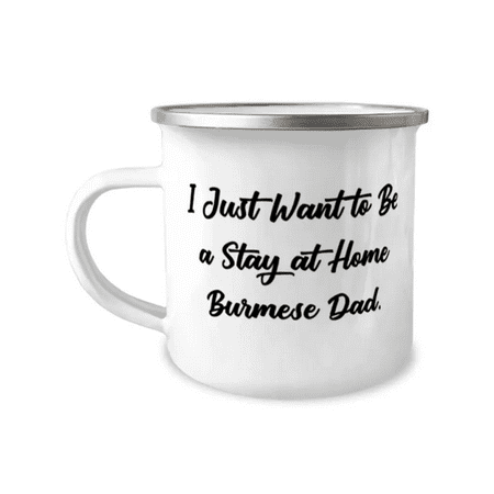 

Special Burmese Cat I Just Want to Be a Stay at Home Burmese Dad Love Birthday 12oz Camper Mug For Cat Dad
